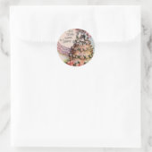 Sticker Rond Joyeux gâteau Mariage Couple (Sac)