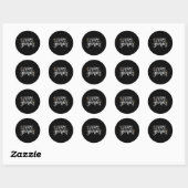 Sticker Rond Joyeux Glamper (Feuille)