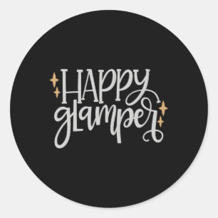 Sticker Rond Joyeux Glamper