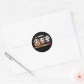 Sticker Rond Joyeux Hallothanksmas Pandas Noël Panda Classi (Enveloppe)