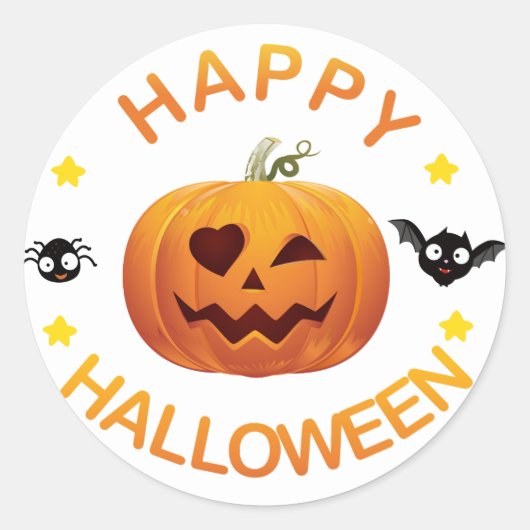Sticker Rond Joyeux Halloween (Devant)