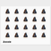 Sticker Rond Joyeux Halloween (Feuille)