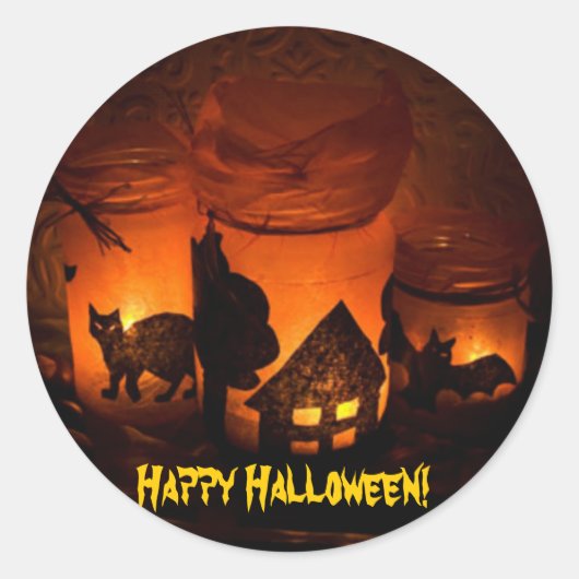 Sticker Rond Joyeux Halloween ! (Devant)