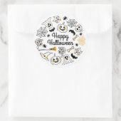 Sticker Rond Joyeux Halloween (Sac)