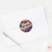 Sticker Rond Joyeux Halloween (Enveloppe)