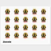Sticker Rond Joyeux Halloween (Feuille)
