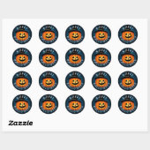 Sticker Rond Joyeux Halloween (Feuille)