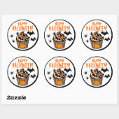 Sticker Rond Joyeux Halloween (Feuille)