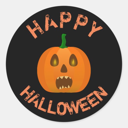 Sticker Rond Joyeux Halloween (Devant)