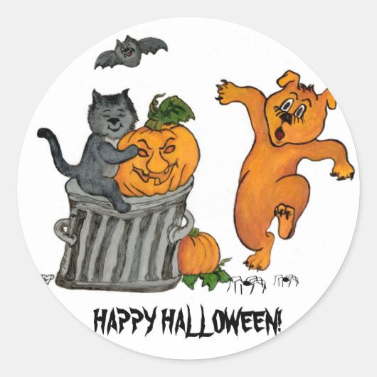 Sticker Rond Joyeux Halloween ! 5 (Devant)