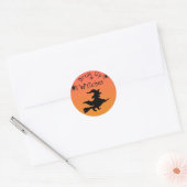 Sticker Rond Joyeux Halloween Boire des sorcières (Enveloppe)
