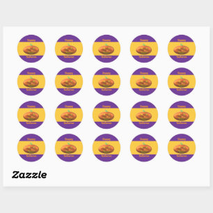 Sticker Rond Joyeux Halloween Citrouille