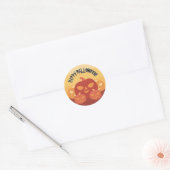 Sticker Rond Joyeux Halloween ! Citrouilles (Enveloppe)