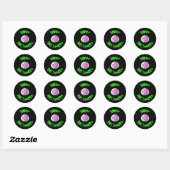 Sticker Rond Joyeux Halloween Crâne 3D (Feuille)
