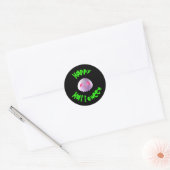 Sticker Rond Joyeux Halloween Crâne 3D (Enveloppe)
