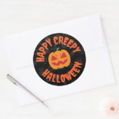 Sticker Rond Joyeux Halloween déplaisant (Enveloppe)