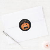 Sticker Rond Joyeux Halloween Haunted Jack-o'-lantern Citrouill (Enveloppe)