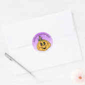 Sticker Rond Joyeux Halloween mignonne Citrouille Whimscical vi (Enveloppe)