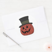 Sticker Rond Joyeux Halloween Trick ou Citrouille de traitement (Enveloppe)