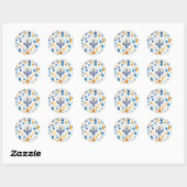 Sticker Rond Joyeux Hanoukka (Feuille)