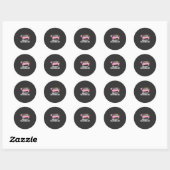 Sticker Rond Joyeux Hanukkah chien teckel (Feuille)