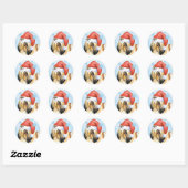 Sticker Rond Joyeux Howlidays Lhasa Apso (Feuille)