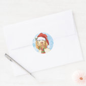 Sticker Rond Joyeux Howlidays Spinone Italiano (Enveloppe)