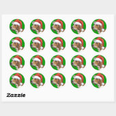 Sticker Rond Joyeux Howlidays Treeing Walker (Feuille)