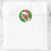 Sticker Rond Joyeux Howlidays Treeing Walker (Sac)