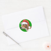 Sticker Rond Joyeux Howlidays Treeing Walker (Enveloppe)