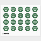 Sticker Rond Joyeux Howlidays | Vacances vertes (Feuille)