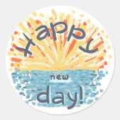 Sticker Rond Joyeux Jour ! (Devant)