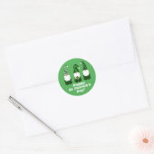 Sticker Rond Joyeux Jour de la Saint Patrick Gnomes mignonnes (Enveloppe)
