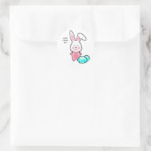 Sticker Rond Joyeux jour de Pâques (Sac)