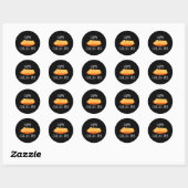Sticker Rond Joyeux Jours de Challah Hanoukka (Feuille)