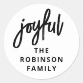 Sticker Rond Joyeux | Jours fériés de Noël (Devant)