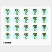 Sticker Rond Joyeux Jours Holly (Feuille)