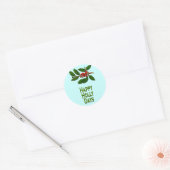 Sticker Rond Joyeux Jours Holly (Enveloppe)