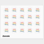 Sticker Rond Joyeux, Joyeux et béni (Feuille)