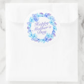 Sticker Rond Joyeux Joyeux Fête des Mères Floral | Sceau à coll (Sac)