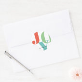 Sticker Rond Joyeux Joyeux Joyeux Fête de Noël (Enveloppe)