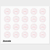 Sticker Rond Joyeux Juillet 4 Feu d'artifice et Stars Personnal (Feuille)