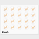 Sticker Rond Joyeux Jumping Goat Kid (Feuille)