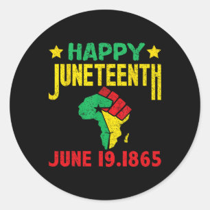 Sticker Rond Joyeux Junetdix Mois de l'histoire des Noirs Juin