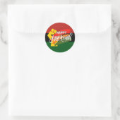 Sticker Rond Joyeux Juneteenth panafricain (Sac)