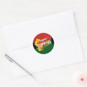 Sticker Rond Joyeux Juneteenth panafricain (Enveloppe)