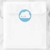 Sticker Rond Joyeux Kawaii Cloud (Sac)