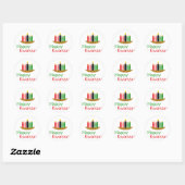 Sticker Rond Joyeux Kwanzaa (Feuille)