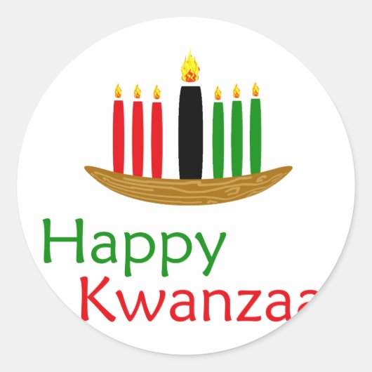 Sticker Rond Joyeux Kwanzaa (Devant)