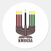 Sticker Rond Joyeux Kwanzaa (Devant)